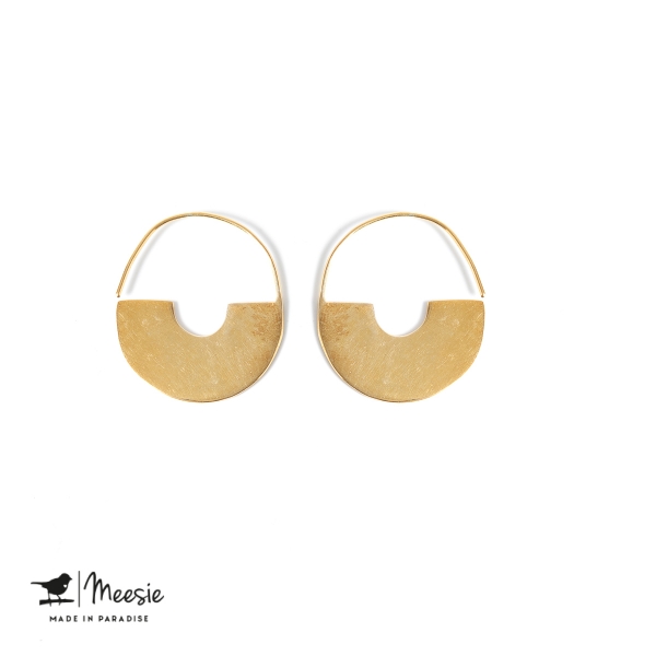 Oorbellen Empress medium goud op zilver - 3 sets Oorbellen Empress medium goud op zilver - 3 sets